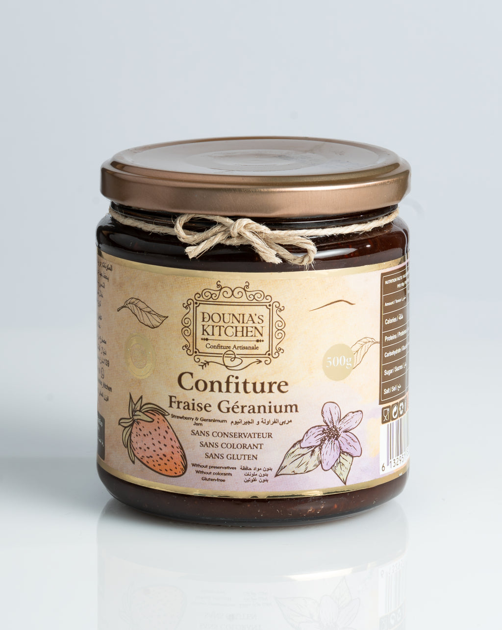 confiture Fraise Géranium