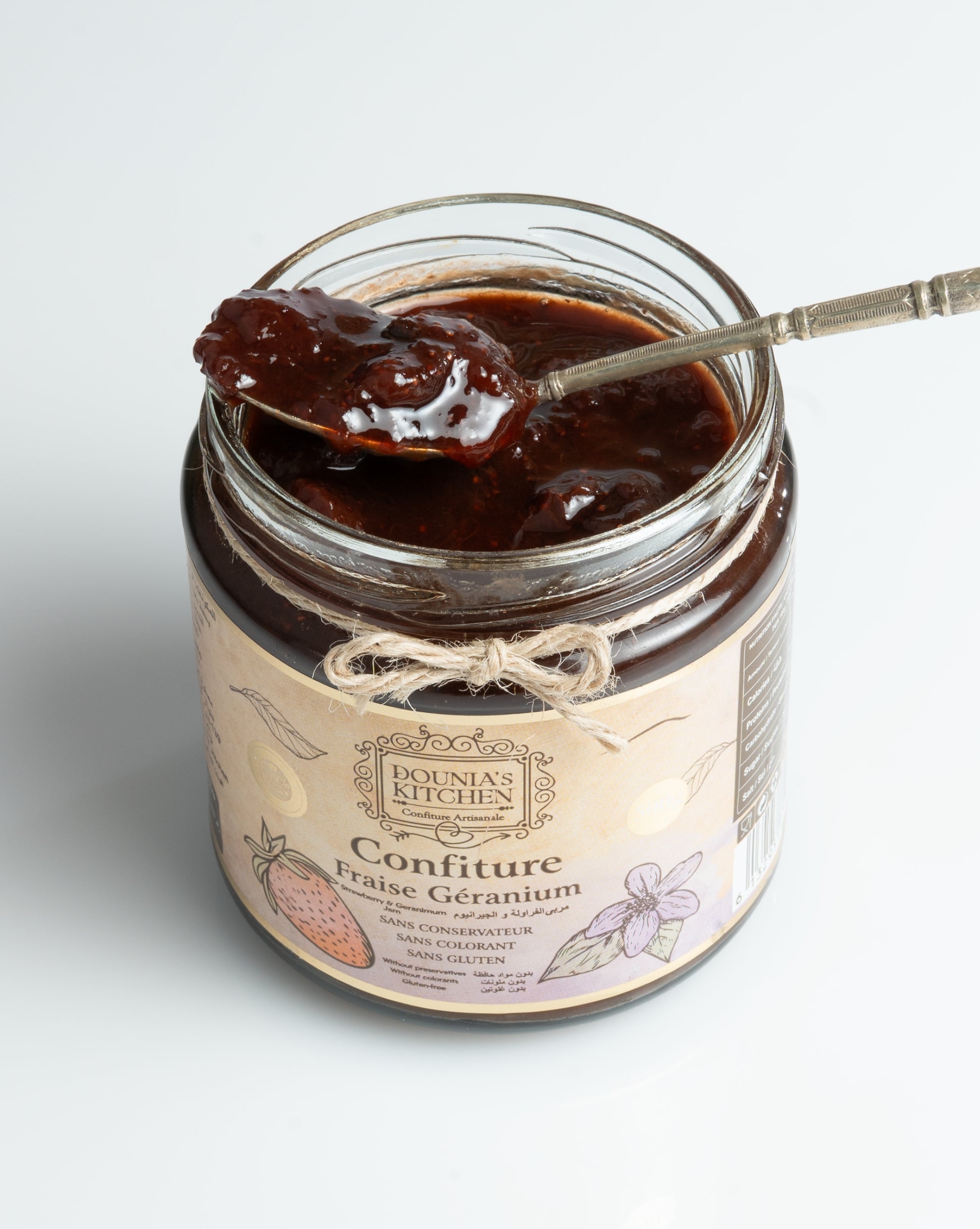 confiture Fraise Géranium