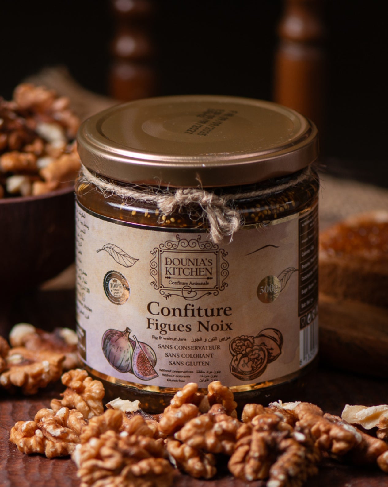 Confiture figues noix