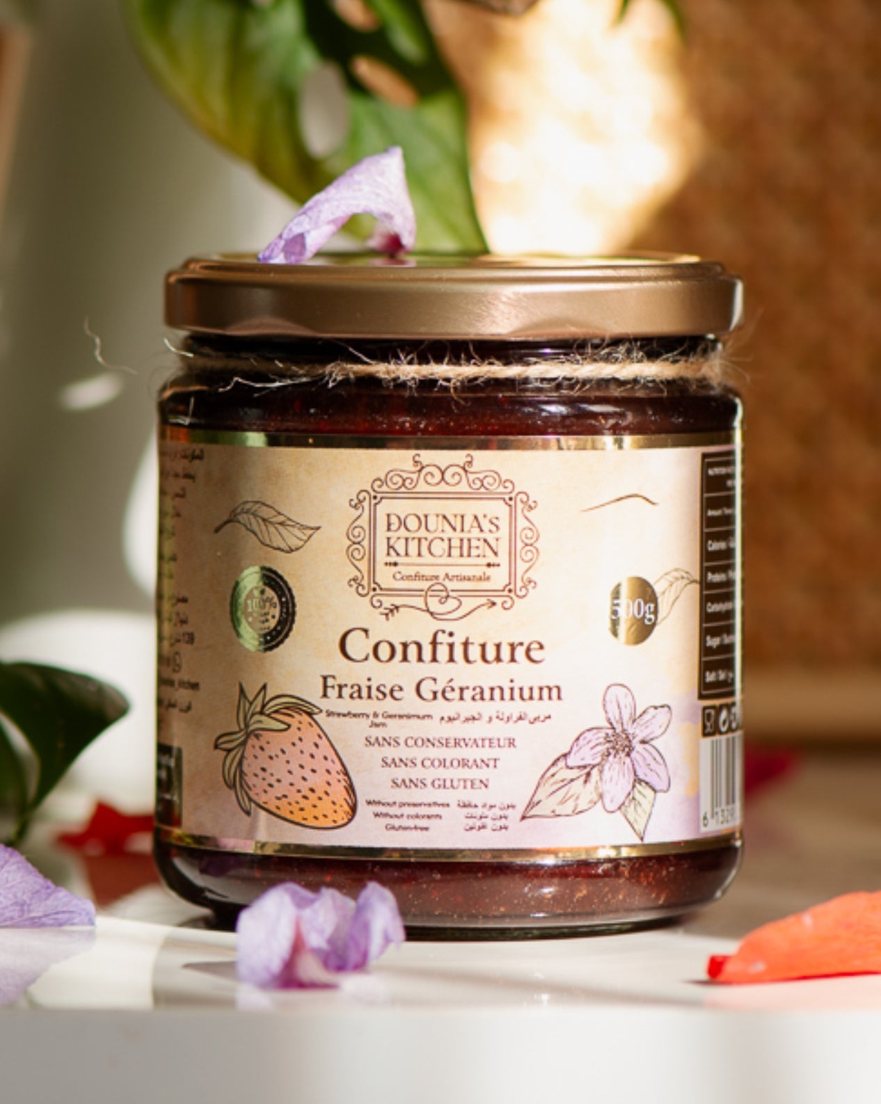 confiture Fraise Géranium